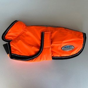 Weatherbeeta Dog Parka Coat Jacket, Hi-Visibility Orange With Reflective Trim